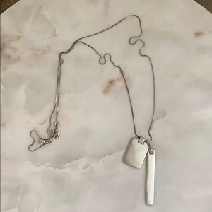 Madewell silver tag necklace